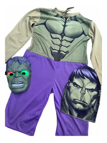 Disfraz Del Increíble Hulk Con Máscara De Luces