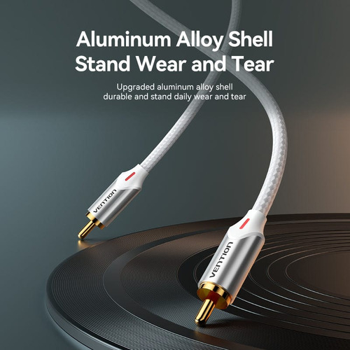 Cable Audio Y Video Rca Vention - Rca Macho A Rca Macho - 3 Metros - Cable Premium Blindado Trenzado - Hi-fi Stereo - Para Home Theater / Smart Tv / Barra Sonido / Parlante - Bcrii