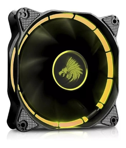 Ventilador Eagle Warrior Halo Led Amarillo 120mm Para Gabine