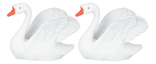 Minifigura De Animal Con Forma De Cisne Blanco Para Adornar