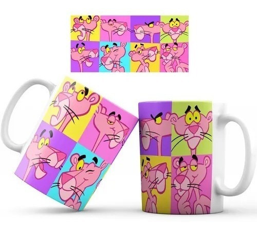 Mug Taza Pantera Rosa Cartoon Animado Regalo Coleccion