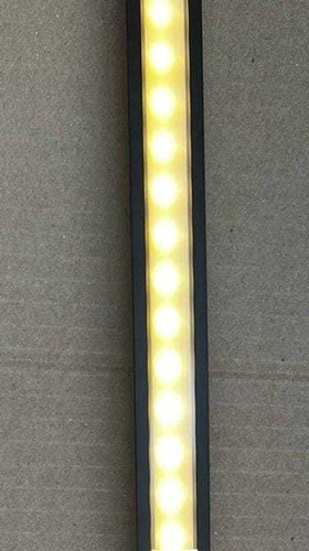 Pack 10x: 2m Perfil De Aluminio Sobreponer O Empotrar Negro Luz Opalino