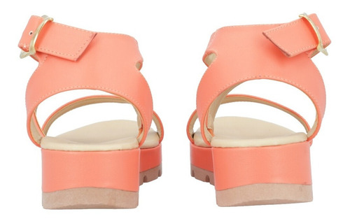 Sandalia De Plataforma Para Mujer Color Chabacano De Látigo