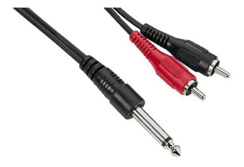 Imagen 1 de 1 de Cable Audio Plug 6,3 A 2 Rca 1m