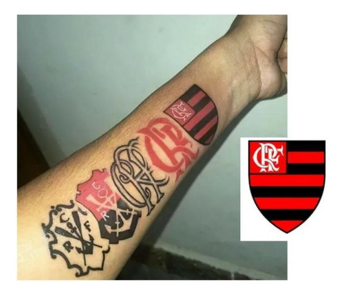 Tatoo Temporária Símbolos Flamengo Clube Futebol Torcida