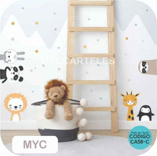 Vinilos Decorativos Para Pared Infantiles Animales Safari