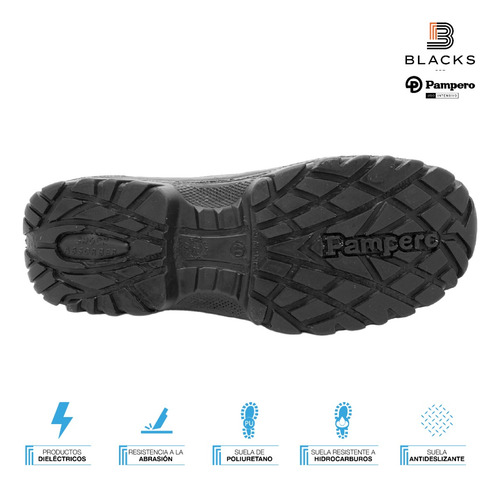 Imagen 4 de 6 de Zapatilla Zapato De Trabajo Pampero Con Puntera De Teflon