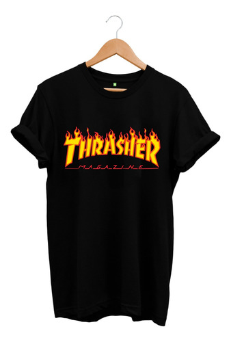 Remera Thrasher Fuego Magazine Unisex