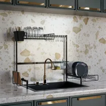 Comprar Cozinha Suspensa Modular Aço Carbono Escorredor Cor Preto