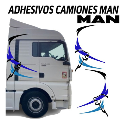 Set Sticker Vinil Adhesivo Estandar Para Camiones Man