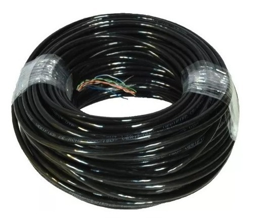 50mts Cable Utp Exterior Gel Cat5e 100% Cobre Red Rj45 Cctv