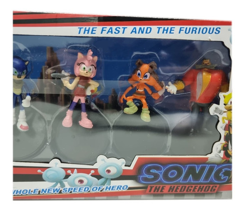 Set X 6 Figuras Sonic The Hedgehog  5-7 Cm Bigotes