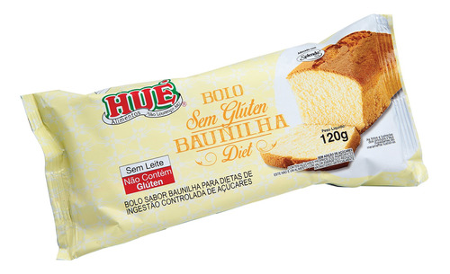 Bolo De Baunilha Zero Hué Diet Sem Glúten E Sem Lactose 120g