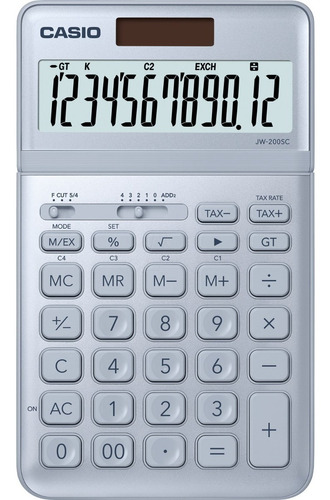 Calculadora Casio Jw-200sc Azul Metalico