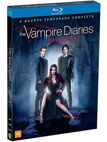 dvd the vampire diaries - love sucks - diários do vampiro - 4º temporada -  5 discos - originais