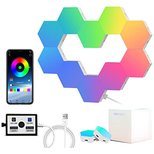 Luces Hexagonales Led, Luces Hexagonales Rgb Pared, Luc...