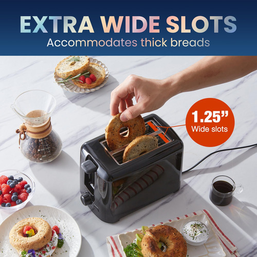 Elite Gourmet Ect1027b Tostadora Cool Touch Con 6 De Y Extra