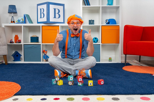Blippi Muñeco + Caja Sorpresa Números - Original Wabro