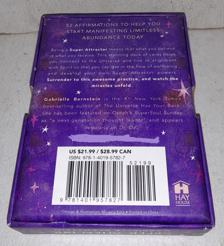 Super Attractor 52 Card Deck Cartas Gabrielle Bernstein (Usado)