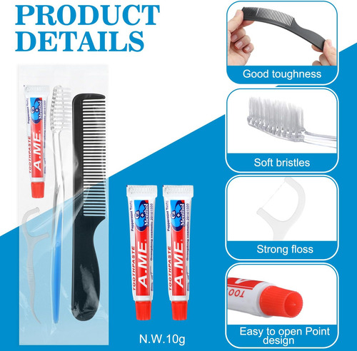 Newtay 50 Juegos De Cepillos De Dientes Desechables Con Past
