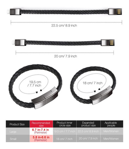 Pulsera Cargador Tipo C Samerio Cable De Carga Para Pulsera
