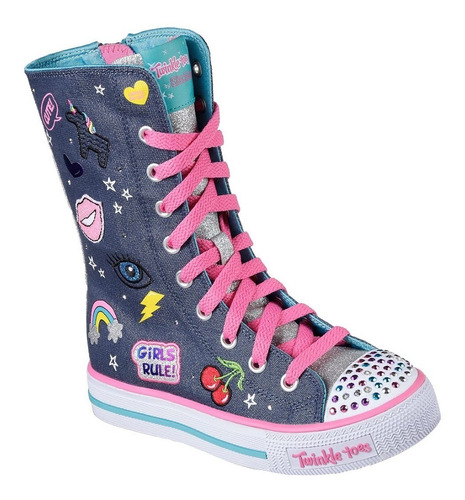 rosado Monografía orden Tenis Botas Skechers Con Luces Twinkle Toes Para Niña | Envío gratis