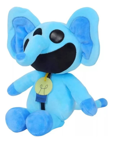 Juguete De Peluche De Elefante Azul, Animal Sonriente