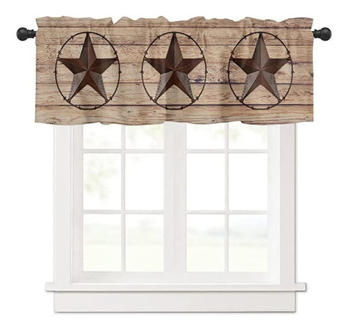 Western Stars Ventana Cortina Valance Farm Rod Pocket Panel