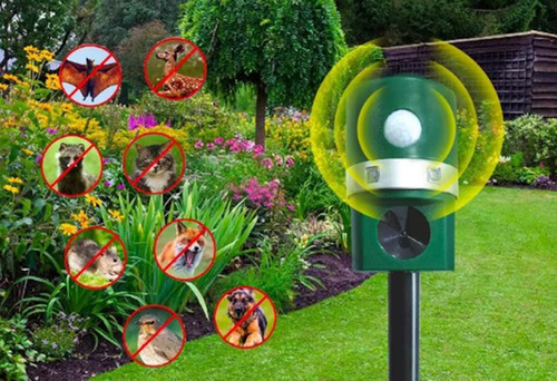 Repelente Insectos Sensor Ultrasonico Animales Jardin Lau