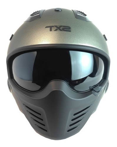 Imagen 2 de 5 de Casco Tx2 Cafe Racer Certificado Ece Modular Careta Y Gafas