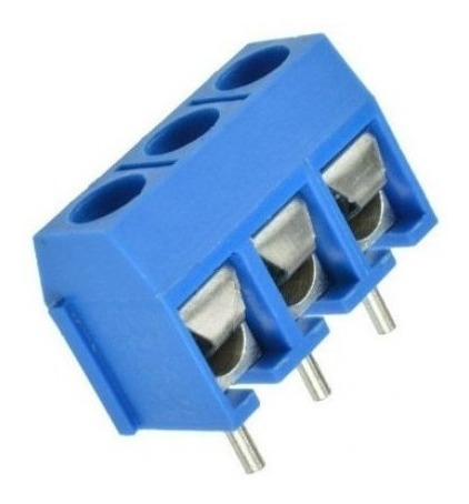 Lote 10 X Bornera Azul 3 Pin Kf301 Phillips 5mm Itytarg