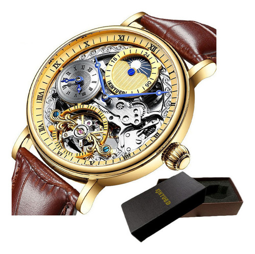 Relojes Mecánicos Kinyued Hollow Out Tourbillon