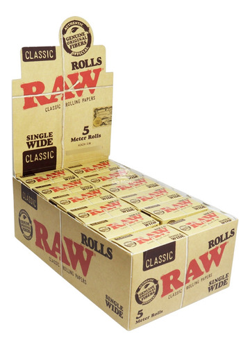 Caixa De Seda De Rolo Raw Rolls Single Wide 