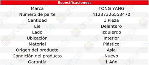 Tolva Salpicadera Del Izq Int Plástico 00/02 E320