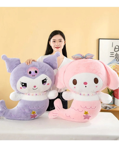 Peluche Kuromy Y My Melody Sirenas Grandes 80 Cm