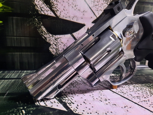 Imagem 4 de 9 de Airgun Pistola Revólver Rossi Cromado 708s 2 Polegadas Novas