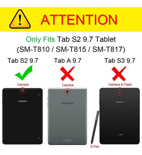 Funda Con Teclado Bluetooth Para Galaxy Tab S2 9.7 T810 T815
