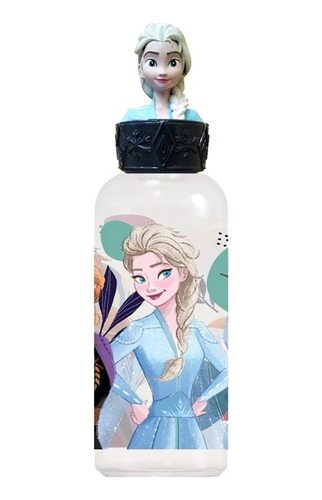 Botella Con Figura 3d Frozen Ana & Elsa Disney Wabro