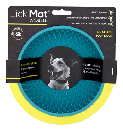 Plato Para Perro  Lickimat. Wobble. Color Turquesa