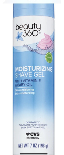 Beauty 360, Moisturizing Shave Gel Con Vitamina E