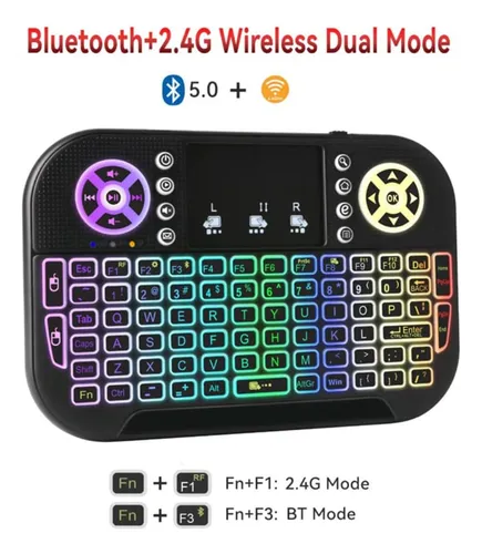 Mini Teclado Inalámbrico Diseño Ergonómico Con Touchpad