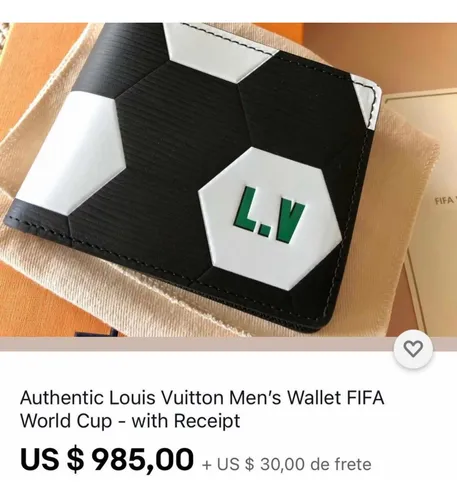 Carteira Louis Vuitton Slender Ed. Esp. Copa Do Mundo Fifa R 2.400