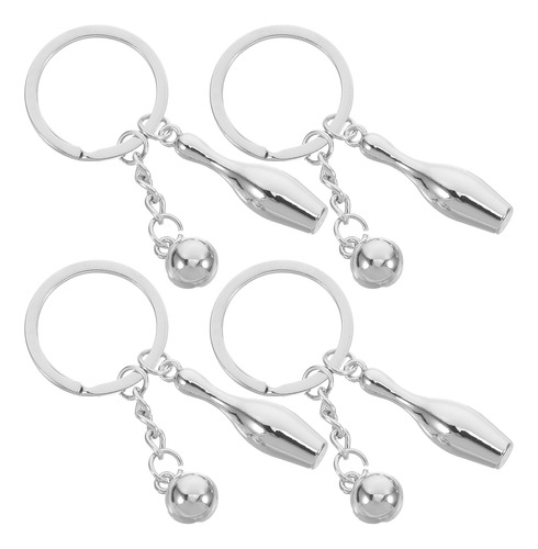 Llavero Colgante De Bolos, 4 Unidades, Elegante Decoración P