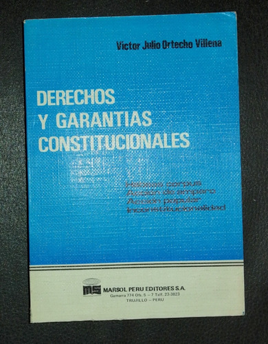 Derechos Y Garantias Constitucionales Victor Julio Ortecho V