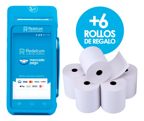 Maquina Movil Pos R3 Redelcom + 10 Rollos Regalo + Letreros