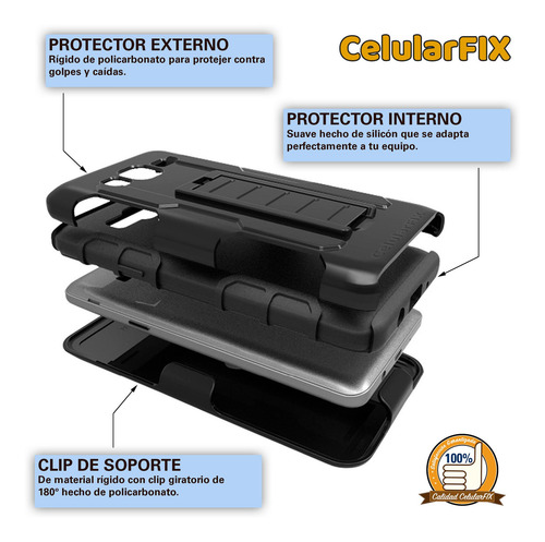 Funda Protector P/ Moto G31, Uso Rudo Con Clip