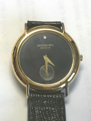 Reloj Raymond Weil Plaque Oro 18k Funcionando Diamante