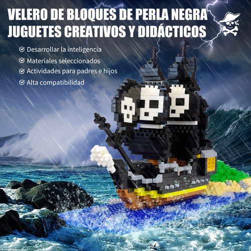 Bloques De Construcción Para Armar De Perla Negra,760piezas