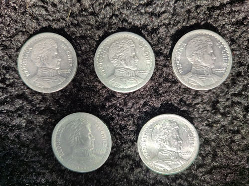Monedas Chilenas Antiguas 1 Peso Desde 1954 Al 1958 (Usado)