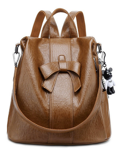 Mochila Bolsa Elegante Arco Antifurto Alto Qualidade Cor Marrom